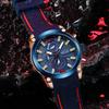 Megir Rose Blue Waterproof Sports Men Watches Clock Quartz Wrsitwatch for Man