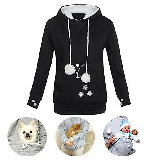 European & American Cat/Dog Embroidered Pet Hoodie with Kangaroo Pocket - In Stock S