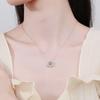 0.5Ct Gra Moissanite Necklace for Women Sparkling Simulated Diamond Pendant Beating Heart S925 Silver Fine Jewelry Gift