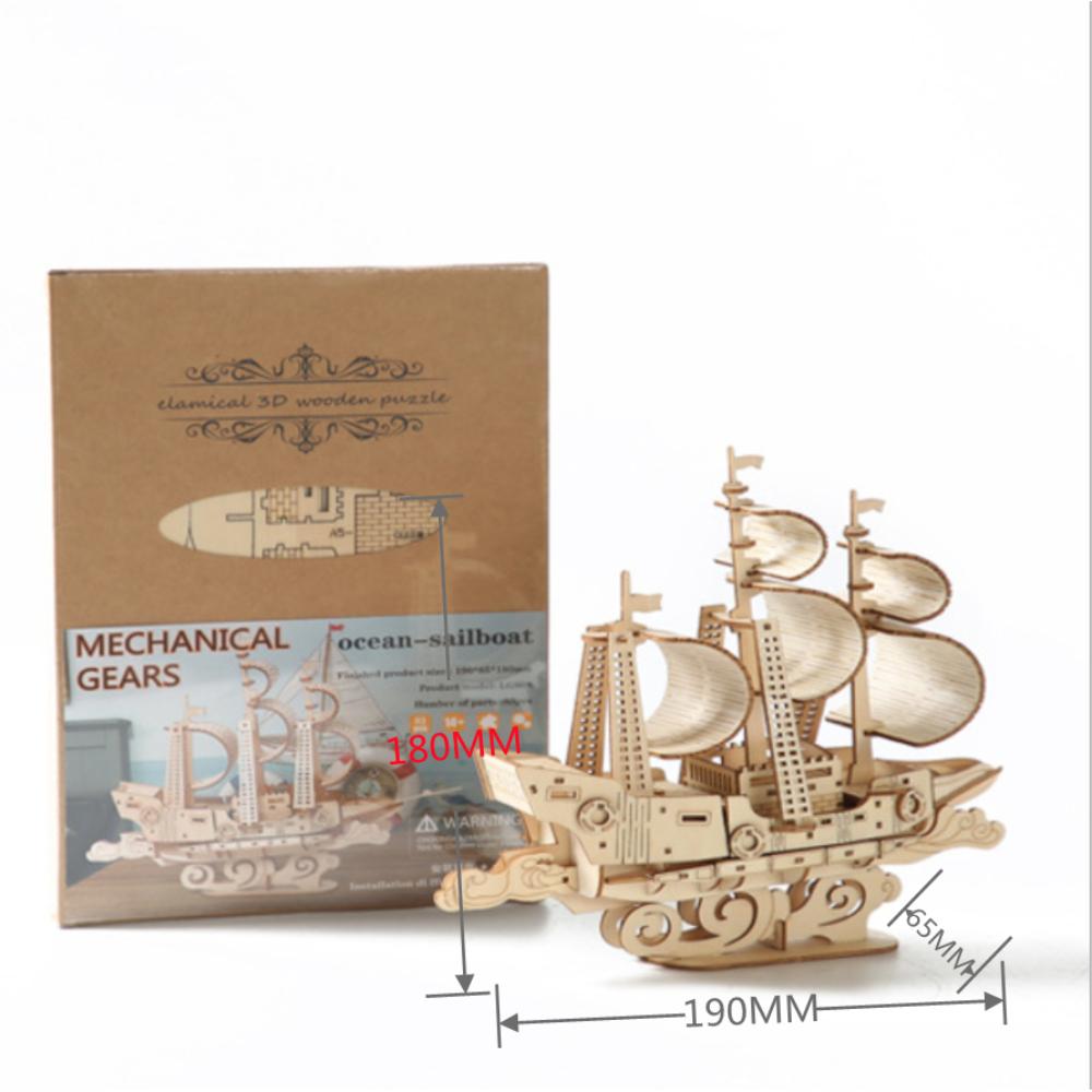 Creative Wooden Puzzles Diy Construction Models Set Assembly 3D Mechanical Trucks Cars Montessori Desk Toys Kit For Adults Kids
