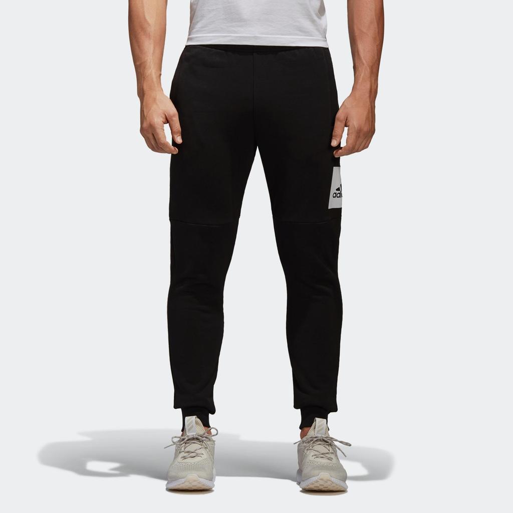 Adidas Basic Sports Series Fashion Soft Knit Joggers Men Bottoms Black B47210