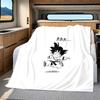 1PZ Coperta Morbida in Flanella con Stampa Carina di Son Goku, Alta Qualità per Tutte le Stagioni, Decorazione per la Casa, Calore e Comfort, Perfetta per Regali di Natale