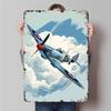 Vintage WWII Spitfire Fighter Plane Metal Wall Art Decor for Living Room Study Bar Home Decoration Collection