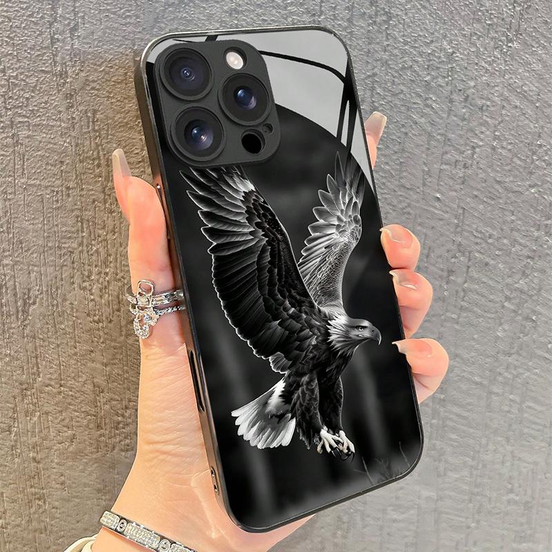 

Чехол из закаленного стекла с узором Голова темного льва для iPhone 17 Pro Max 16 15 14 13 12 11 Pro 17Air 16E 7 8 Plus XR XS X iPhone 12