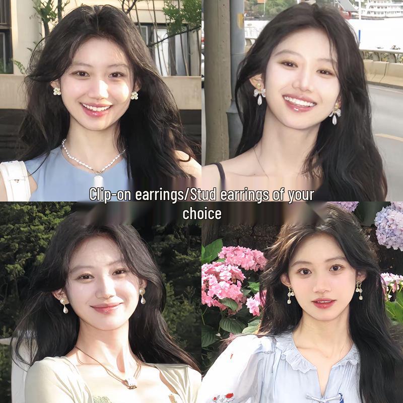 2025 Nye High-End Retro Perle Øreklips: Ørepinner uten hull for kvinner - Fransk nisjestil