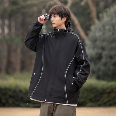 Jacket Men's Outdoor Jacket Mountaineering Suit Student Tooling Handsome Jacket Outdoor Windproof