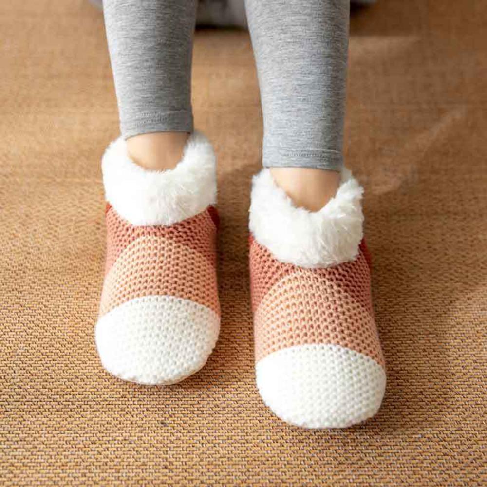 Thickened Grip Fuzzy Floor Socks Winter Warm Slipper Socks Useful Home Sleeping Socks