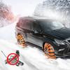 Universal Car Snow Chains Soft Rubber Grip Tire Friendly Jack Free Easy Install for Snow/Mud General-purpose Type for Sedans/SUV
