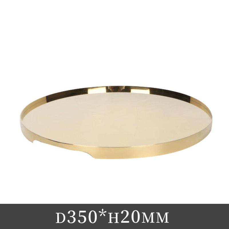 Nowoczesna Minimalistyczna Lustrzana Taca ze Stali Nierdzewnej do Dekoracji Domu
