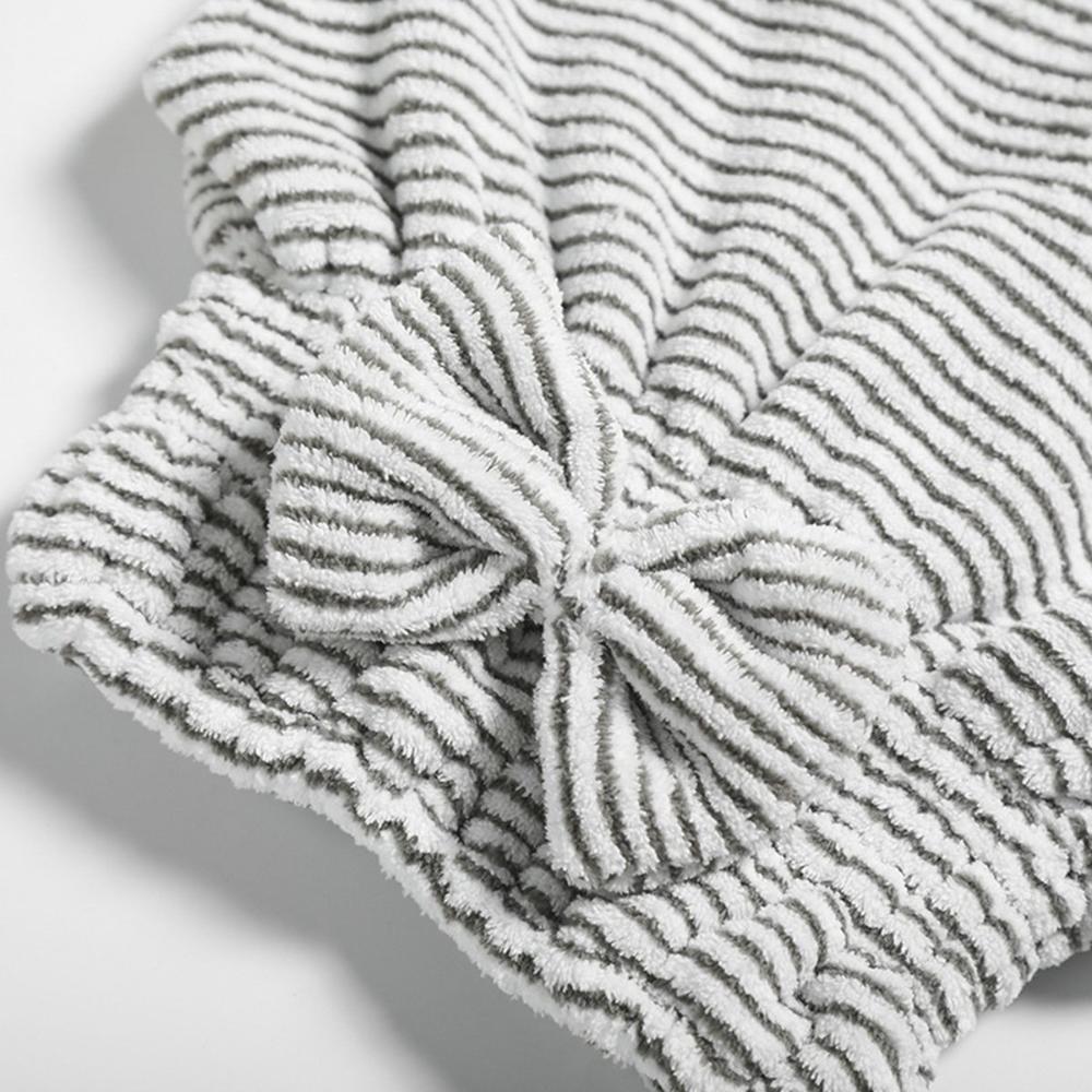 Dry Bamboo Charcoal Fiber Absorbent Anti-bacterial Hair Drying Cap Turban Wrap Bath Hat Towel Cap