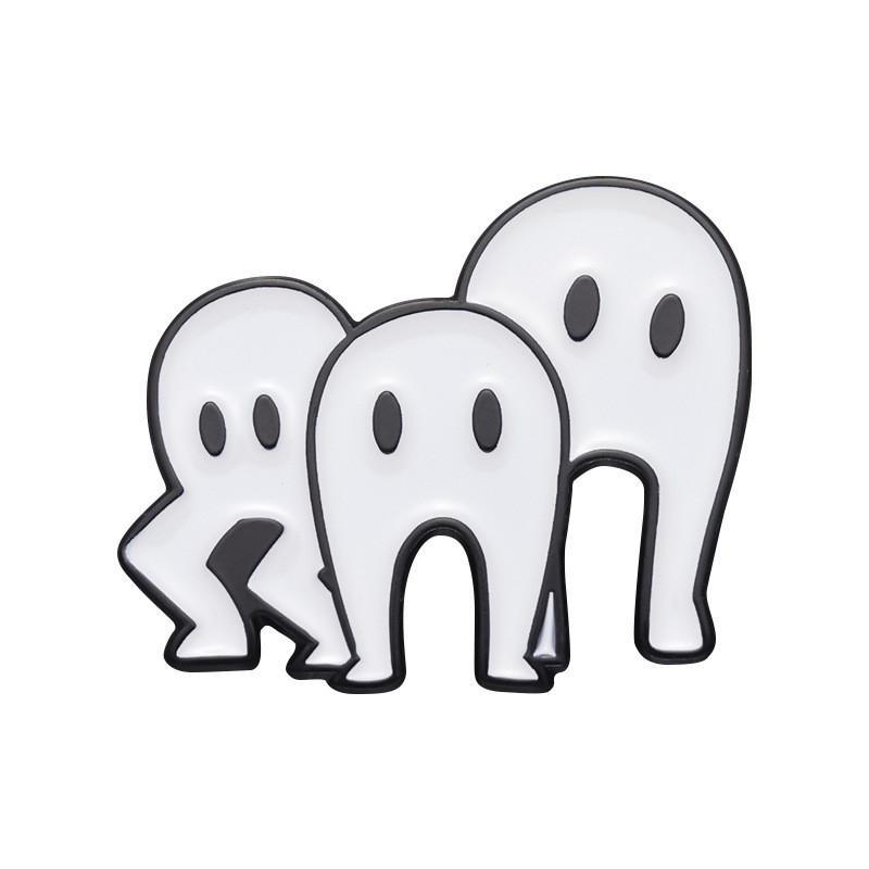 

Adorable White Ghost Cartoon Brooch For Unisex Fashion Accessories Cute Gift Pets For XZ9599