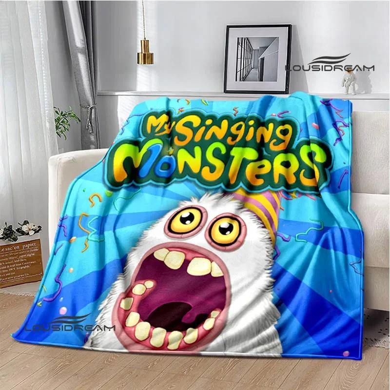 Game My Singing Monsters printed blanket Flange Warm blanket picnic blanket Soft and comfortable blanket Birthday Gift