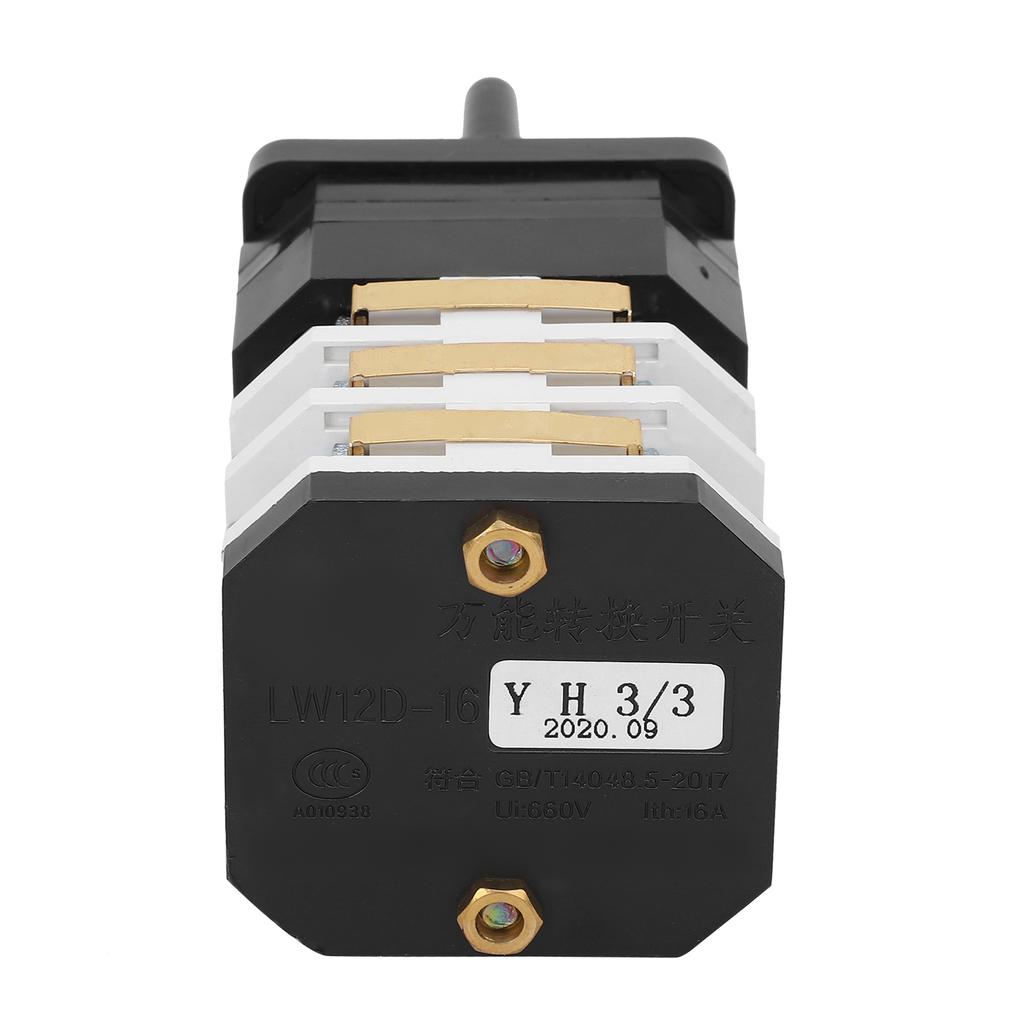 Universal Electric Cam Switch Rotary Switches LW12D?16YH33 220V?380V 16A 4 Positions