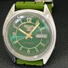 JAPAN VINTAGE SEIKO 5 AUTOMATIC 6349A MENS GREEN COLOR DIAL WATCH a702330-5 R124-a702330