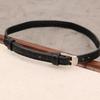 Simple Belt Buckle Neckchain Texture Gothic Punk Dark Stackable Leather Unique Y2K Necklaces Women Man Cool Jewelry Accessories