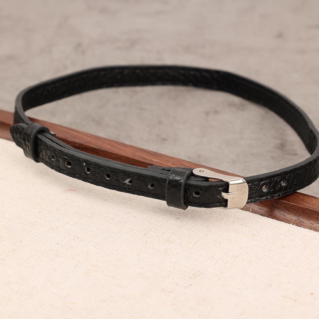 Simple Belt Buckle Neckchain Texture Gothic Punk Dark Stackable Leather Unique Y2K Necklaces Women Man Cool Jewelry Accessories