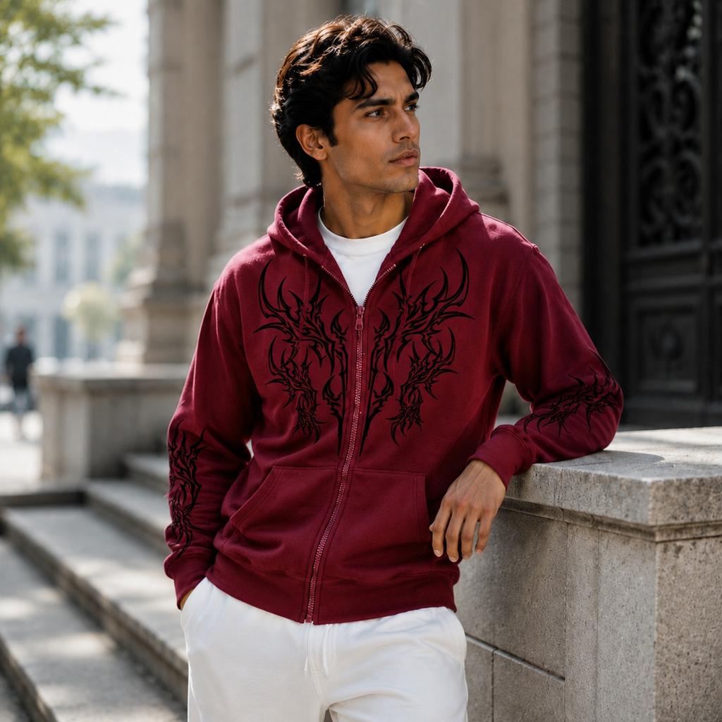 Men's Athletic Pullover Hoodie for Fall
