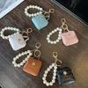 Mini Pearls Bag Keychain Leathers Material for Car Keys Coins Lipstick Earphones