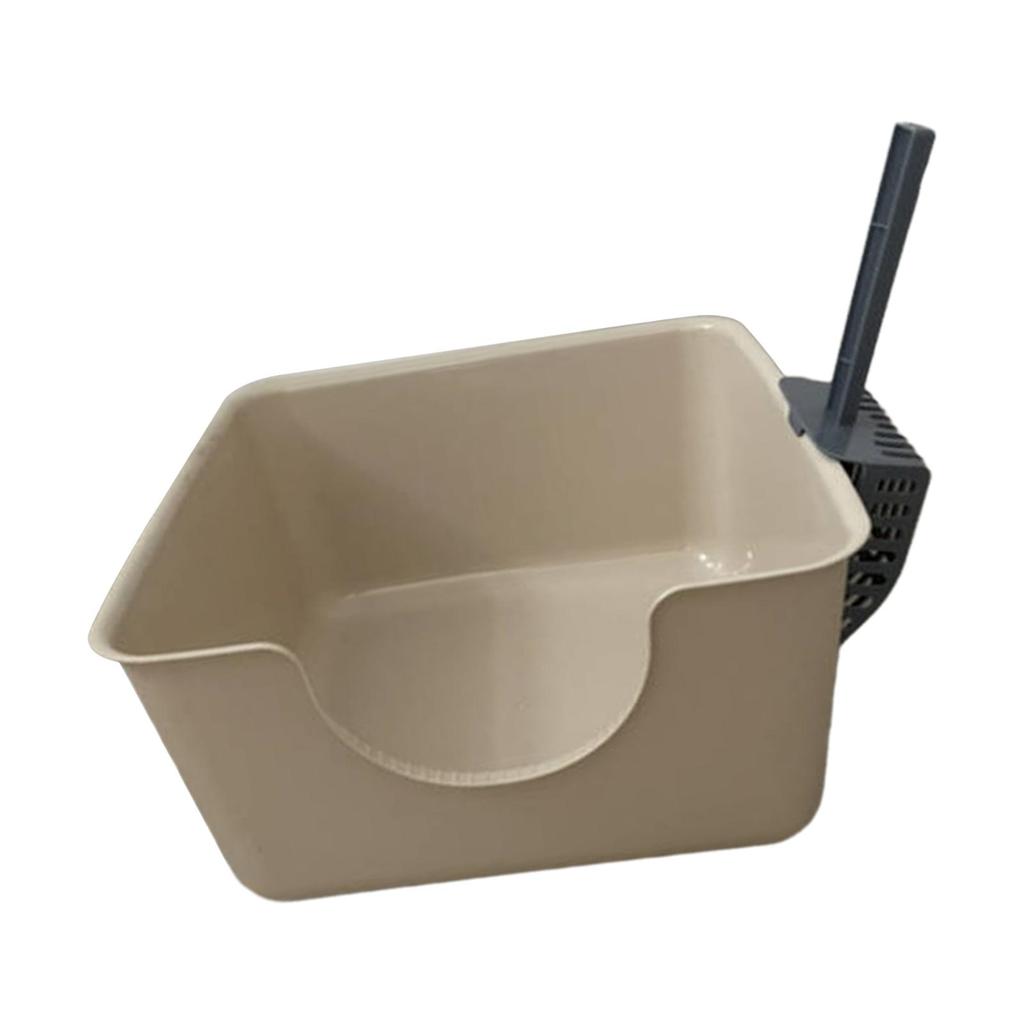 Cat Litter Box Open Top Pet Litter Tray Cat Litter Container Portable Cats Litter Pan Heighten for Small Medium Cats