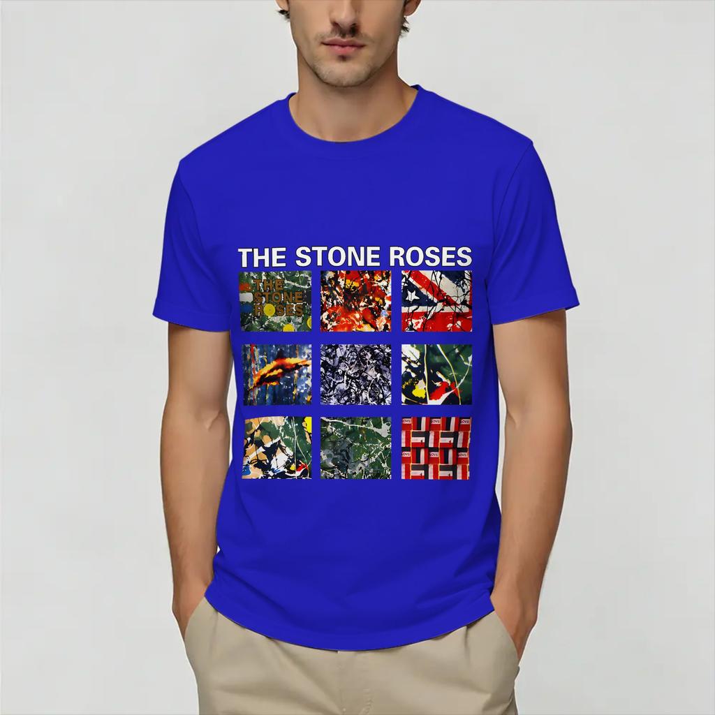 The Stone Roses T-Shirt Sommer Baumwoll-T-Shirts Für Unisexs Beliebtes Design T-Shirt Kurzarm Y2k Lässiges Oberteil T-Shirts