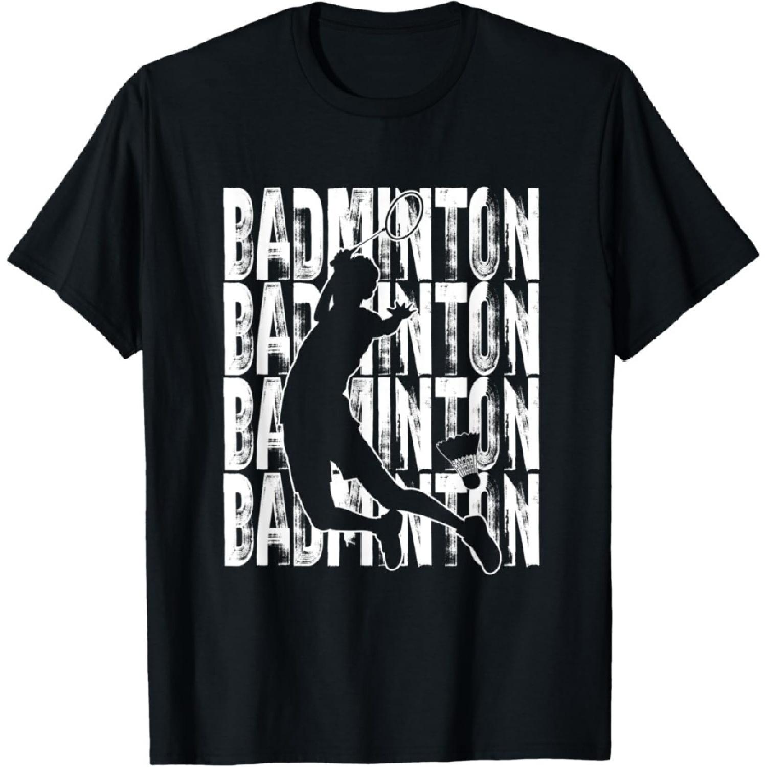 Badminton Lovers Theme Graphic Design T-Shirt(1) S