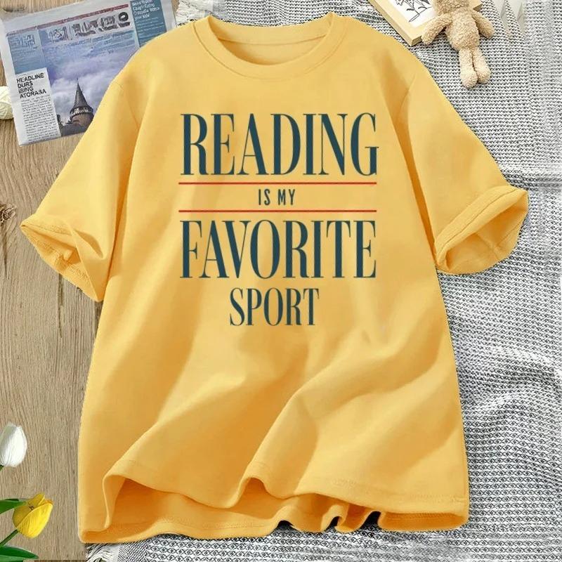 Vintage Reading Is My Favorite Sport T Shirt Bookish Tee Book Reader Bookworm Tshirt Librarian Booklover Tshirt Women Clothing