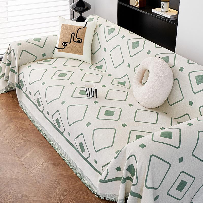 

Полотенце для волос из синели «Четыре сезона» с чехлом для дивана, пылезащитный чехол, полный комплект, чехол для дивана для гостиной, ткань в ряд, кошачья царапина 180*130cm