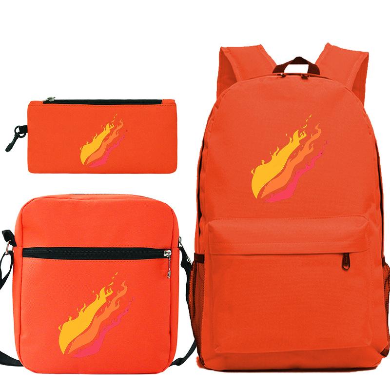 Backpack Casual Student Schoolbag Small Shoulder Bag Pencil Bag Three-piece Set