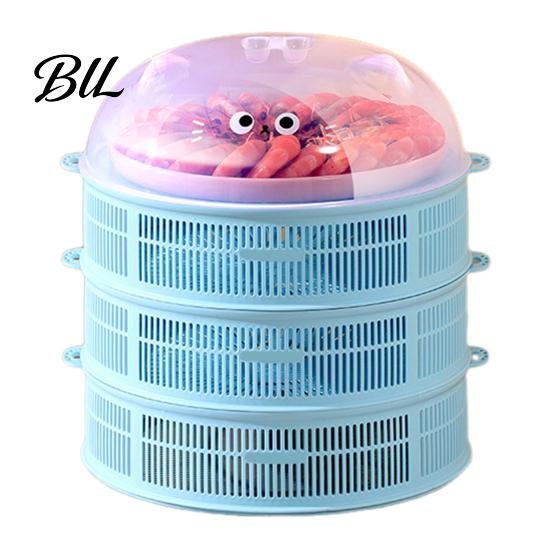 Meat Rack Stackable Mesh Food Cover with Lid Multi-Function Dome Vegetable for Vegetables Dumplings Seafood Space-Saving Kitchen Accessory Reusable