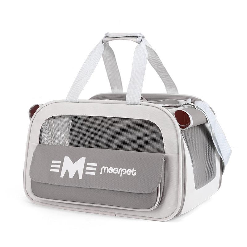 Portable Pet Carrier Fashion Simple Tote Large Capacity Shoulder Bag Outdoor Ventilated Cat Backpack for Travel
