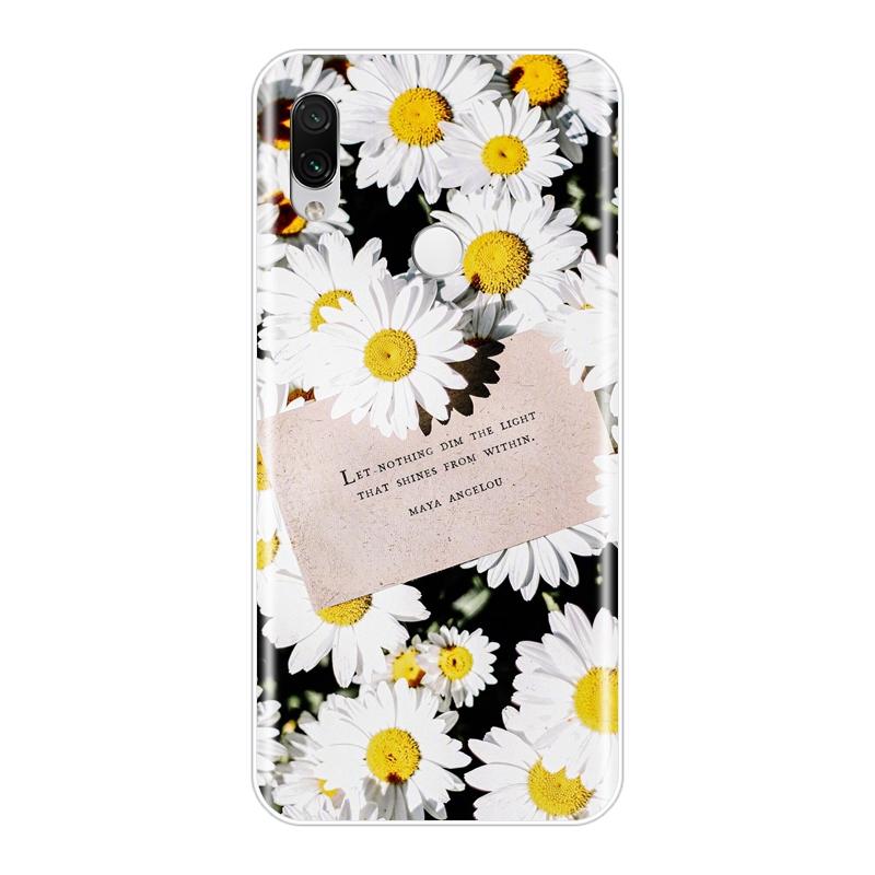 For Xiaomi Redmi K20 Pro 7 7A GO Y2 Y3 Phone Case Silicone Daisy Flower Aesthetic Soft Back Cover For Xiaomi Redmi Note 7S 7 PRO