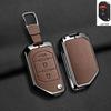 Zinc Alloy Leather Car Key Case Cover for Jeep Wrangler JL JLU Rubicon Gladiator JT Sahara JLU 2018 2019 2020 2021 2022 2023