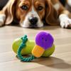 Yousheng Pet Sounding Toy with Built-in Sound Device Cartoon Light Bulb Design Bite-Resistant Cotton Rope Chew Toy Relieves Boredom Interactive Dog