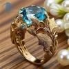 Women Fashion Wave Open Ring Adjustable Cubic Zirconia Rhinestone Party Jewelry Creative Unique Handmade Gift Idea For Her Daily