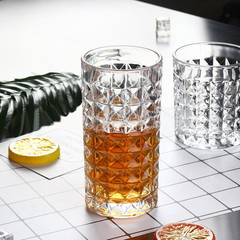 Classic Design Wine Glass Relief Whiskey Glass 300ml/330ml Household Brandy Champagne Cups Creative Wine Utensils for Friends