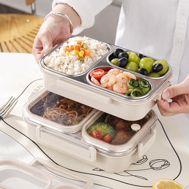 Anti Smell Lunch Box Heat Preservation Lock Fresh Student Office
