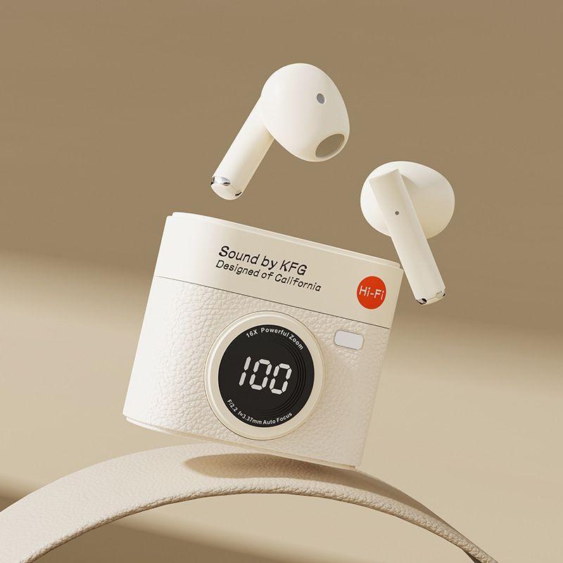Q88 retro camera 2025 new wireless bluetooth headset half-in-ear super long battery life high sound quality