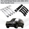 ABS Matte Black Car Accessorie Plated Exterior Door Handle Cover Trim Paste Style For Land Range Rover L322 2002 2003 2004-2012