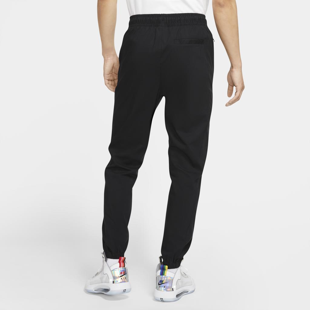Air Jordan Jumpman Woven Cuff Pants With Solid Color Logo Lettering Men Bottoms Black CK6856-010