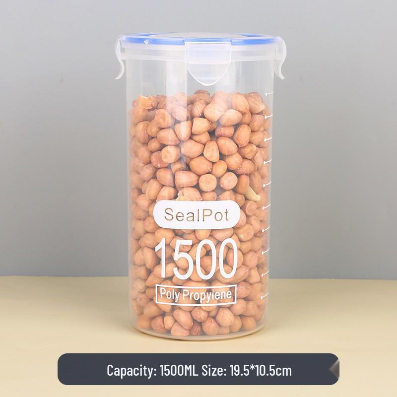 Airtight Food-Grade Plastic Storage Jar for Grains, Snacks, and Milk Powder