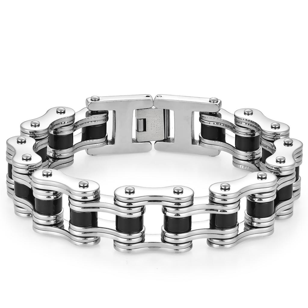 Personalized Titanium Steel Bicycle Chain, Men'S Atmospheric Simple Stainless Steel Bicycle Chain Bracelet, Locomotive Chain Bracelet