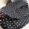 Luxury Korean Fashion Polka Dot Print Silk Scarf 90cm Twill Scarves Letter Circle Large Square Scarf New Shawl Headscarf