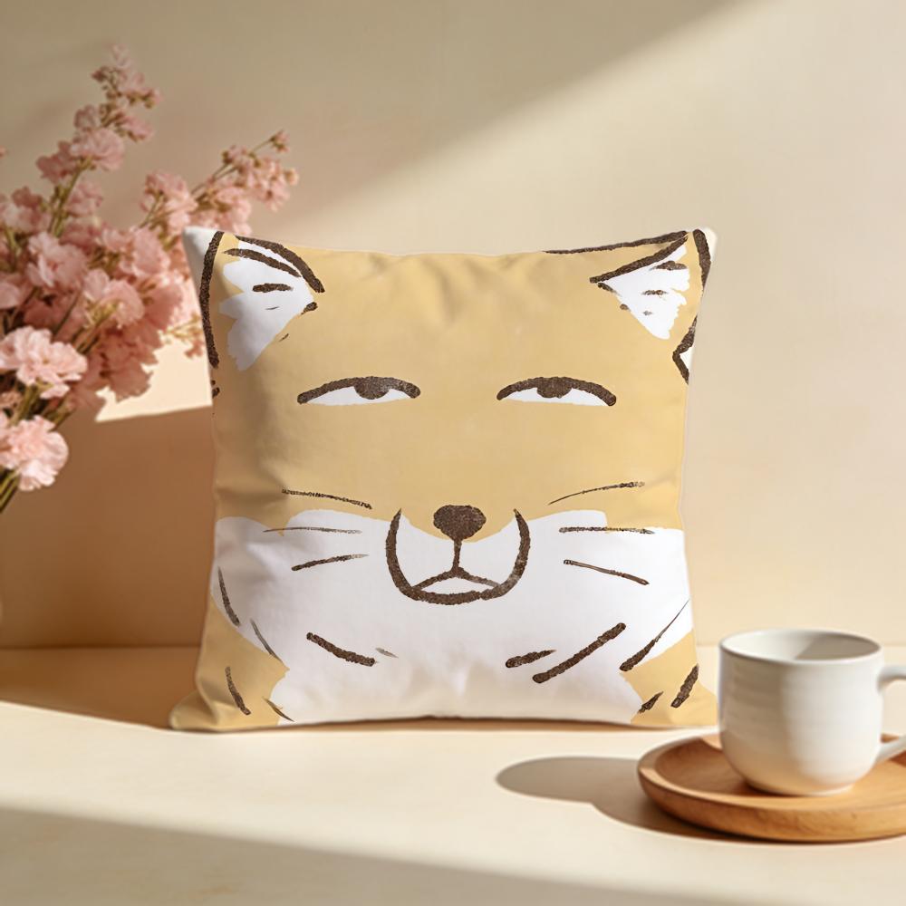 Elusive Tibetan Fox Cushion Cover Soft Pillow Cases for Home Bedroom Living Room Sofa
