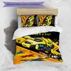 3pcs Custom Name Bumblebee Bedding Set Duvet Cover Closure Includes 1 Duvet Cover & 2 Pillowcases for All Seasons Bedroom Decor