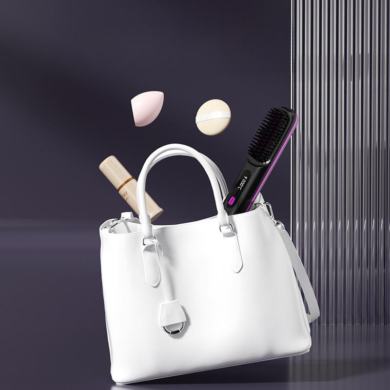 Nou Placă de Păr LCD Wireless, Pieptene Electronic Ceramic Reîncărcabil MINI Placă de Păr, Pieptene Portabil și Care Nu Deteriorează Părul