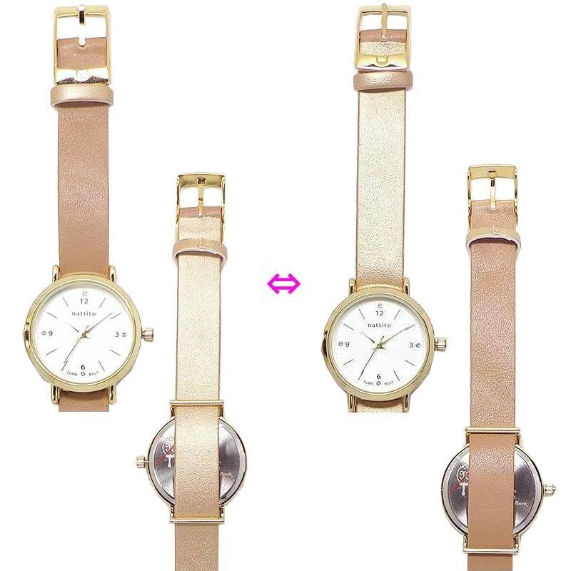 [Fieldwork] Fieldwork Watch Analog Tenfi Diameter 28.5mm Reversible Leather Strap Brown Gold ST224-4 Women's