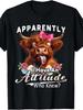 This Humorous T-Shirt Featuring a Highland Cow Is Designed for Both Men And Wome