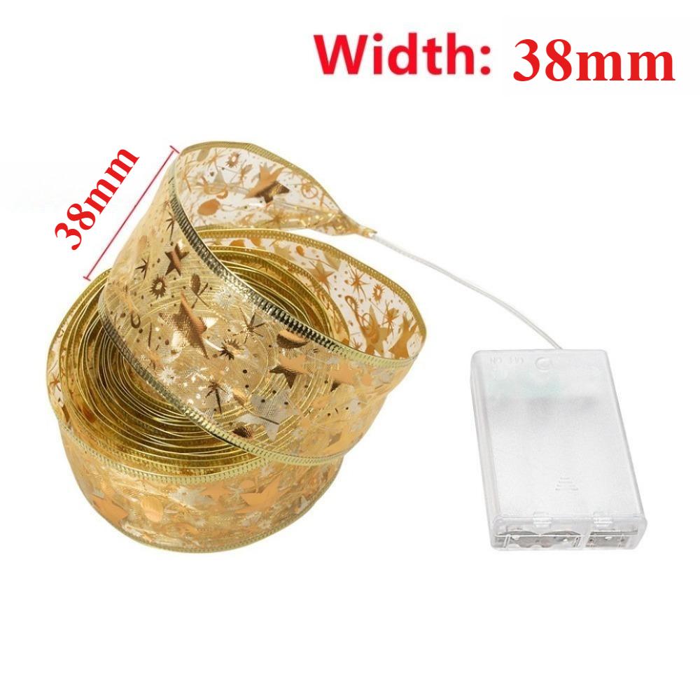 LED víla stuha světla vánoční dekorace ozdoba na vánoční stromeček Mašle Světla Řetězec Navidad Natal Home Decor