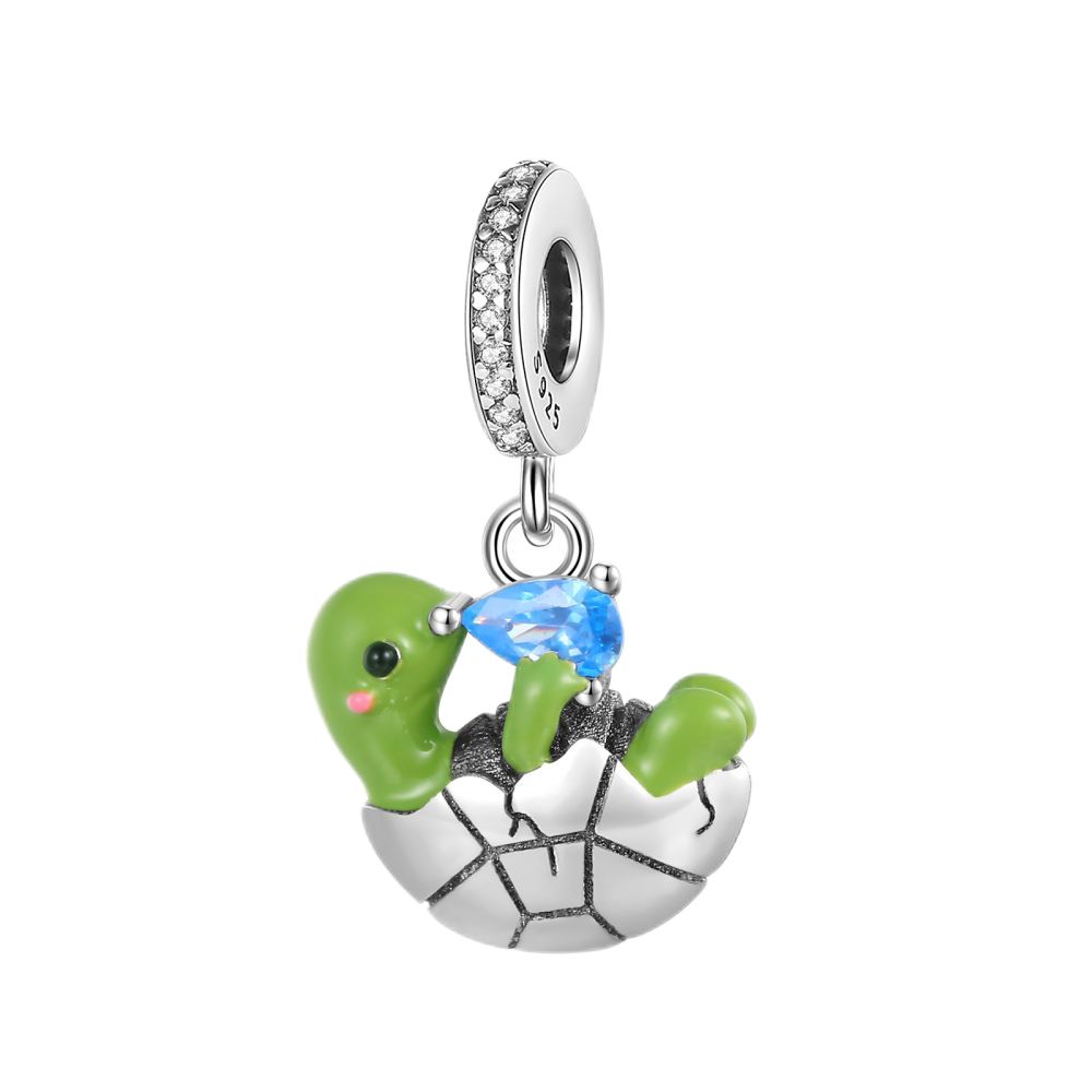 Authentic Murano Blue Turtle Pink Glass Bead Charms Compatible With Bracelets Charm Bead Charms Copper Jewellery Making Diy Anniversary Gift