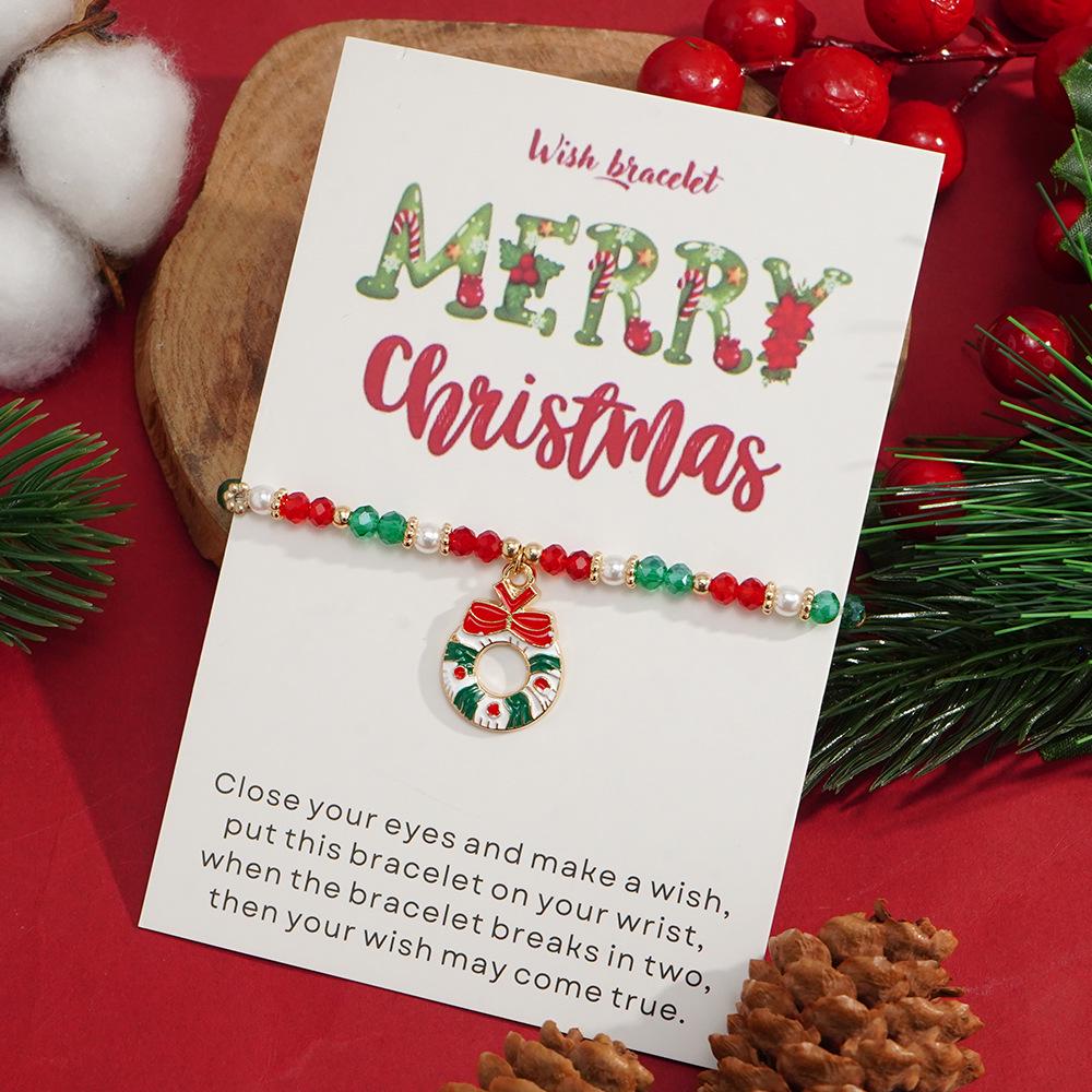 Christmas Polymer Clay Bracelet Set: Santa, Reindeer, Bell, and Tree